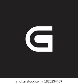 letter g simple geometric flat design logo vector
