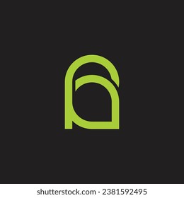 letter g simple geometric leaf logo vector 