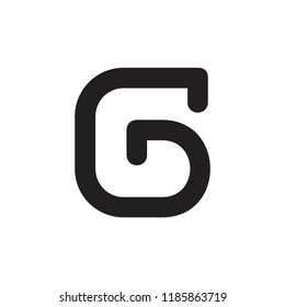 letter g simple geometric logo vector