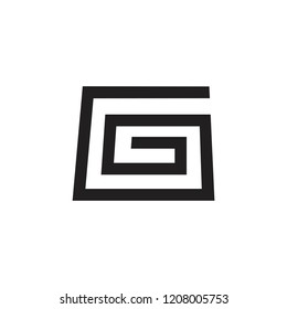 letter g simple linear logo 