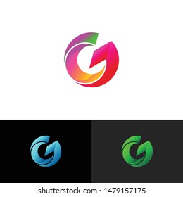 Letter G simple logo icon design vector