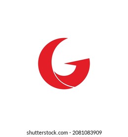 letter g simple rotate arrow geometric logo vector