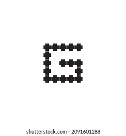 letter G simple symbol logo vector pieces