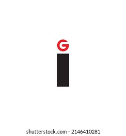 Letter i and G simple symbol logo vector