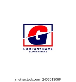 letter G sliced professional corporate and finance logo vector design
