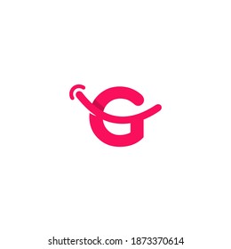 Letter G smile vector logo design 