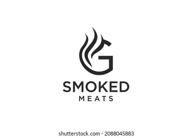 Letter G For Smoky Restaurant Logo Design