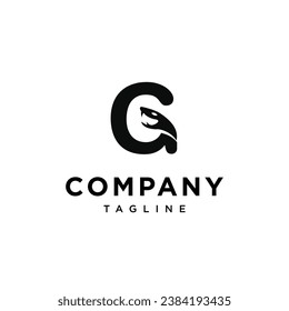 Letter G snake logo icon vector template