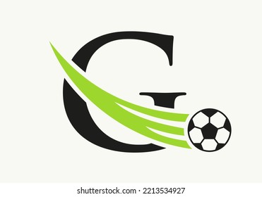 Letter G Soccer Football Logo. Soccer Club Symbol Concept Of Football Team Icon