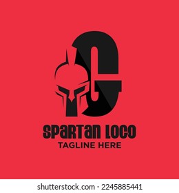 Letter G Spartan Logo Design Template Inspiration, Vector Illustration.