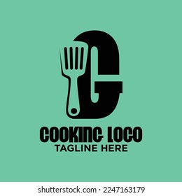 Letter G Spatula Logo Design Template Inspiration, Vector Illustration.