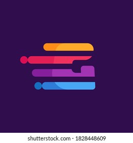 Letter G speed lines logo design template. Colorful creative unique icon for multimedia ads, creative poster, sport identity, etc.