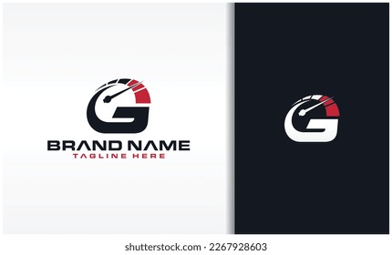 Letter G speed logo vector