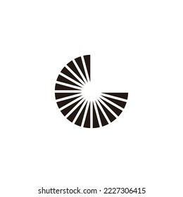 Letra G velocímetro símbolo geométrico simple logo vector