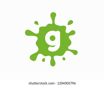 Letter G splash initial logo