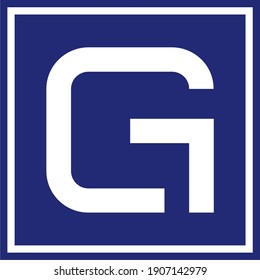 Letra G con cuadro cuadrado Diseño de logotipo, símbolo de plantilla vectorial creativa. letra del alfabeto moderno