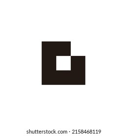 Letter G square, dot geometric symbol simple logo vector