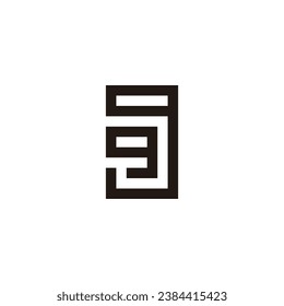 Letter g g square geometric symbol simple logo vector