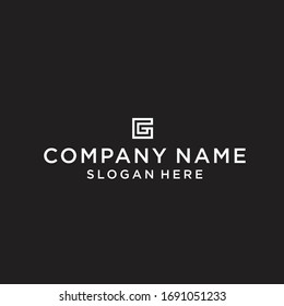 letter g square logo design vector illustration template