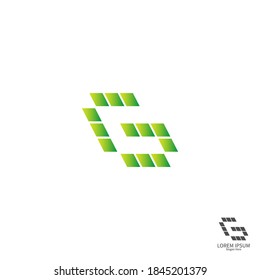 Letra G cuadrado diseño de icono