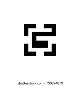 Letter S M Monogram Square Shape Stock Vector (Royalty Free) 400490173