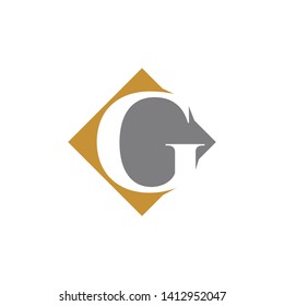 Letter G square simple logo design vector