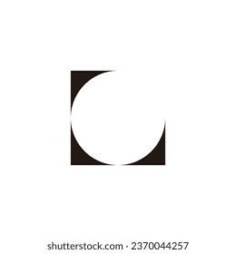 Letter G squares curves geometric symbol simple logo vector