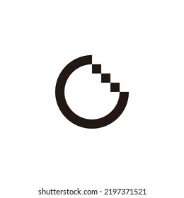 Letter G stairs geometric symbol simple logo vector