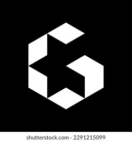 Diseño del logotipo abstracto de la estrella G