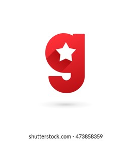 Letter G star logo icon design template elements