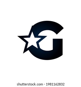 Letter G star logo. Usable for Winner, Award and Premium Logos.