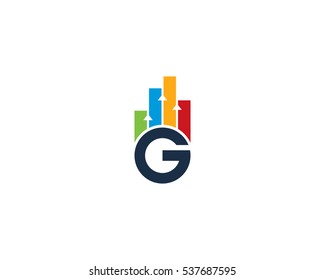 Letter G Stats Logo Design Template Element