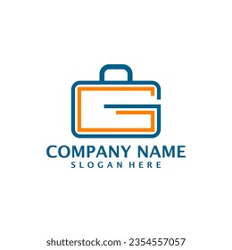 Letter G with Suitcase logo design vector. Initial G with Suitcase logo design template concept