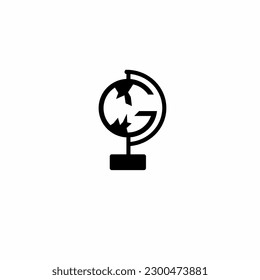 letter G symbol and icon logo design on earth globe