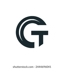 letter G and T combine professional logo vector illustration template design