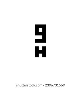 Geometrisches Buchstaben g, T und H mit einfachem Logo, Vektorgrafik