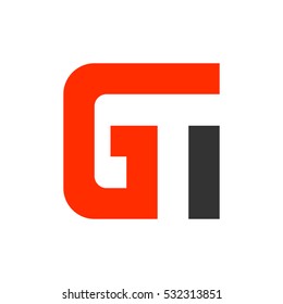 letter G and T logo vector