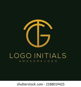 Letter G T Luxury Logo Template Color