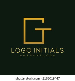 Letter G T Luxury Logo Template Color