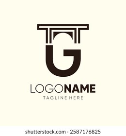 Letter G Table Logo Design Vector Icon Graphic Emlem Symbol Image Illustration