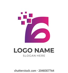 letra G y diseño de logotipo de tecnología vector de diseño con color plano