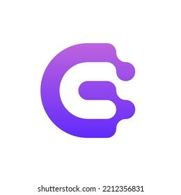 Letter G technology abstract modern logo design