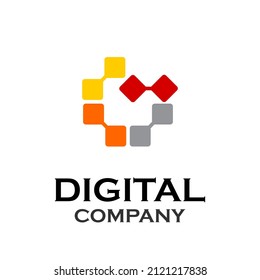 Letter g technology design logo template illustration