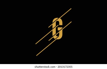 Logotipo de la tecnología Letter G con líneas diagonales para el concepto de tecnología rápida en un símbolo de diseño plano minimalista