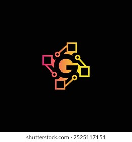 Logo der Letter G-Technologie, Logo des Digital G-Buchstabens