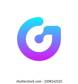 Letter G technology modern logo design