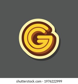 Letter G text effect design vector