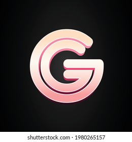 letter G text effect design vector, Can be used for Logo.