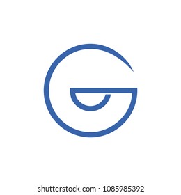 letter g thin lines geometric design logo vector