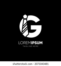 Letter G Tie Elegantes Logo Design Vektorsymbol Grafisches Emblem Illustration Hintergrund Vorlage